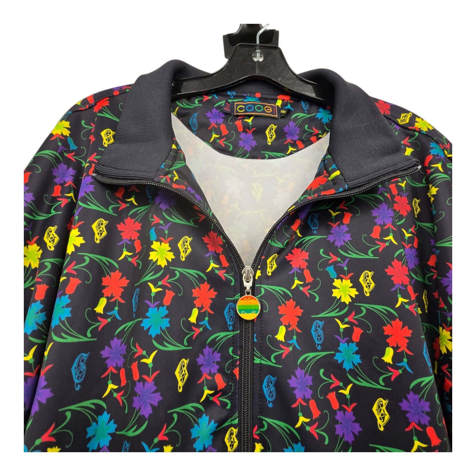 Vintage Y2k Coogi Australia Logo Print Track Jacket Xxxl 3xl Colorful Streetwear
